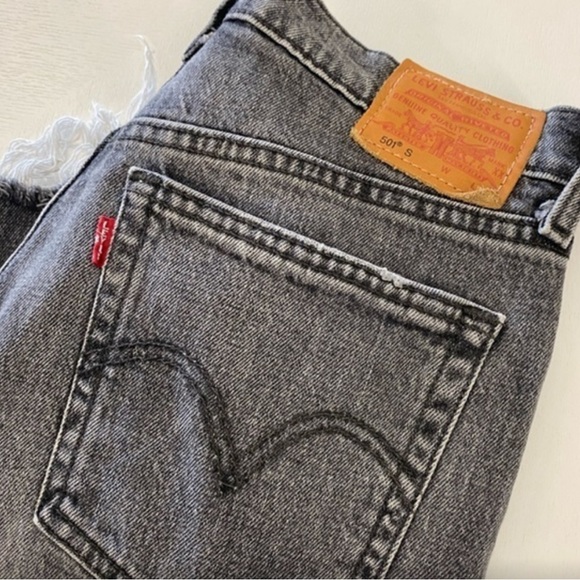 Levi’s Skinny’s s Premium 501 Crops Raw‎ Hem Dark gray - Picture 1 of 7